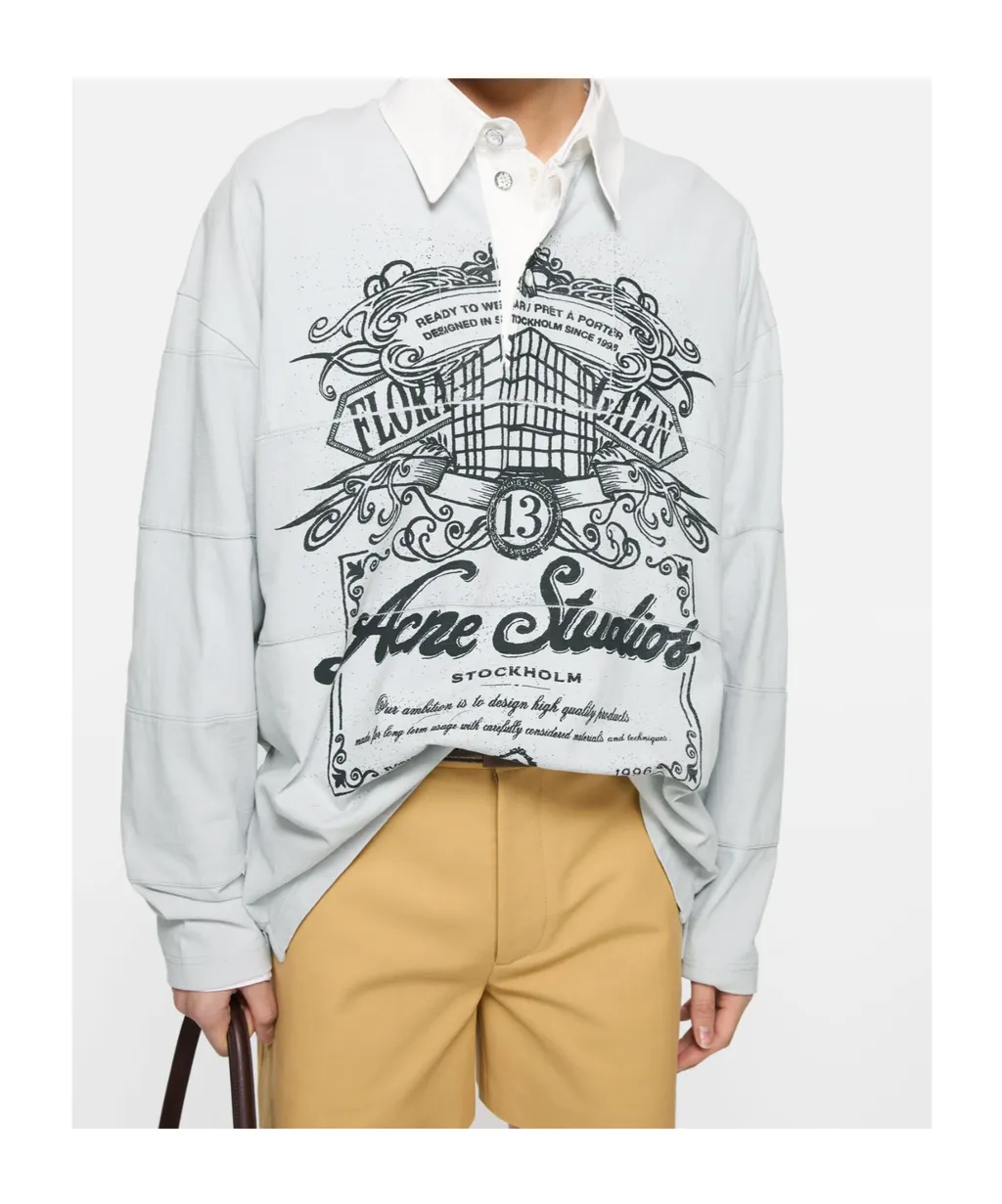 Graphic-Print Polo Shirt