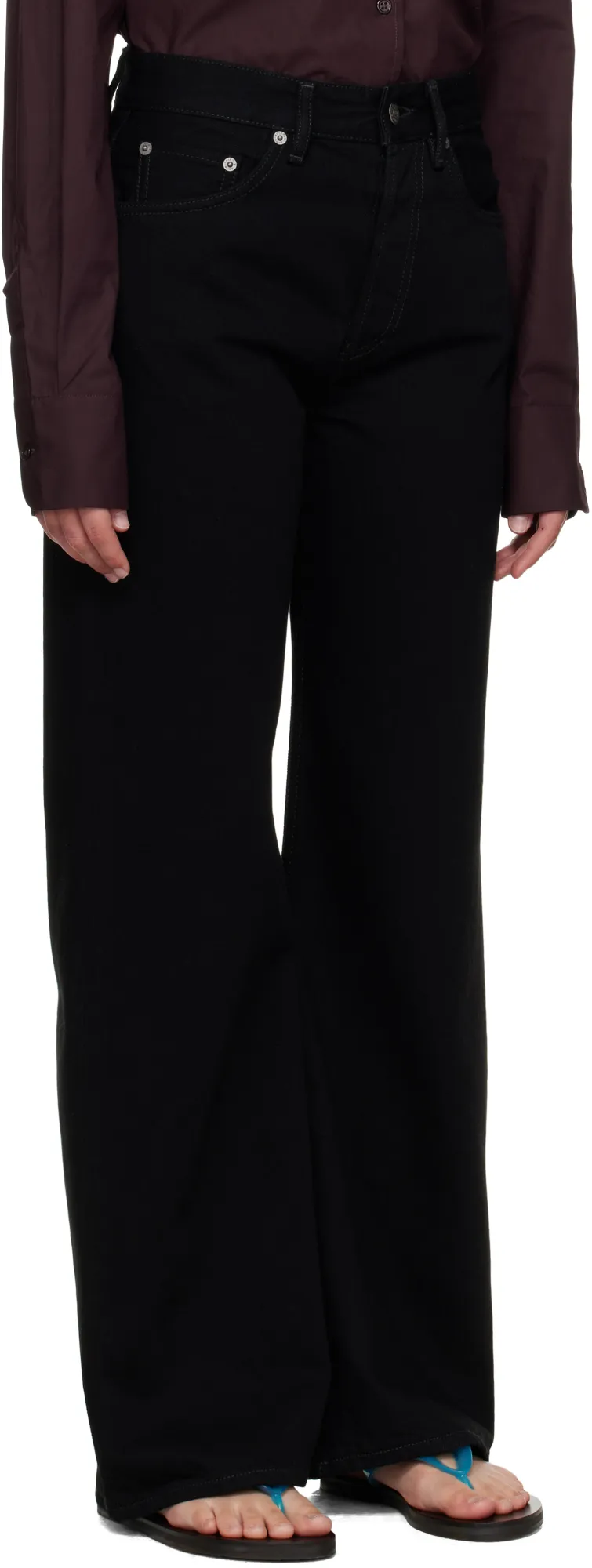 Wide-Leg Straight Jeans