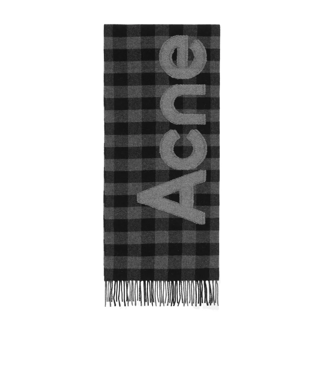 Gingham Logo Scarf