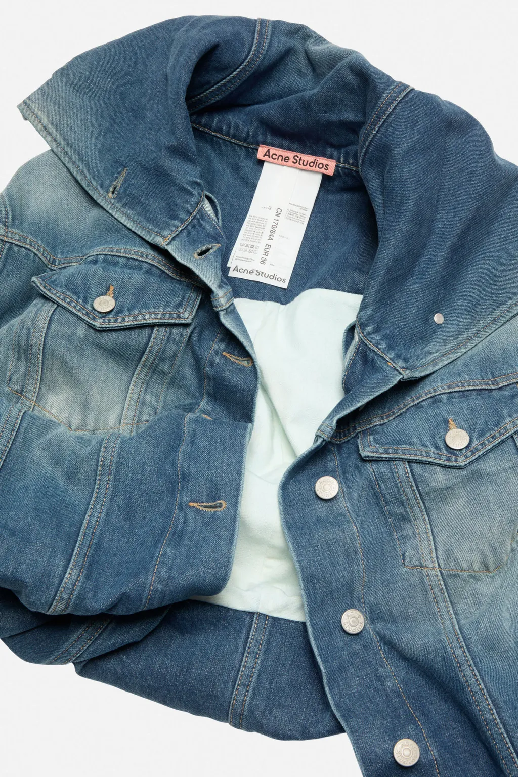 Crinkled Denim Jacket