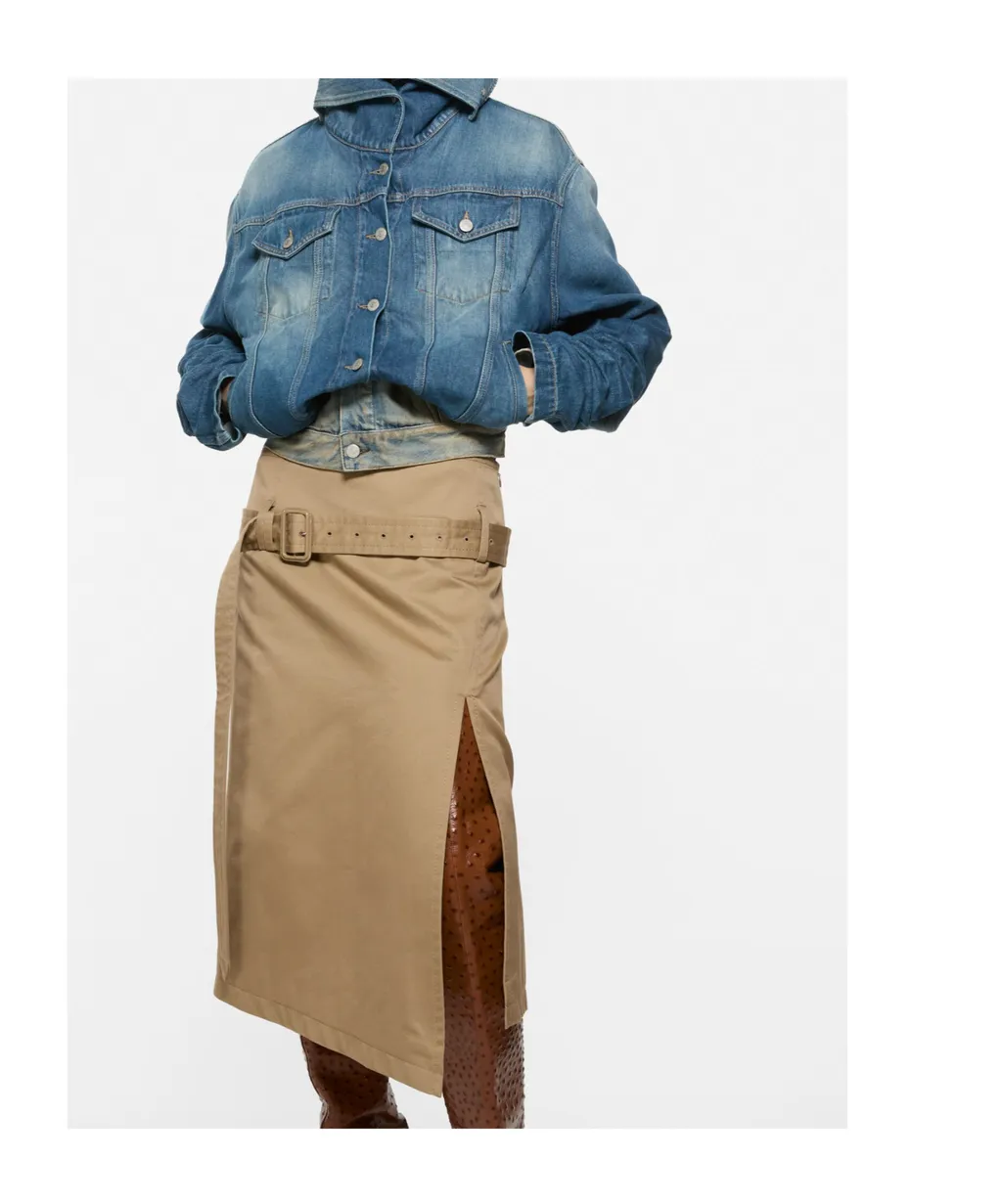 Crinkled Denim Jacket