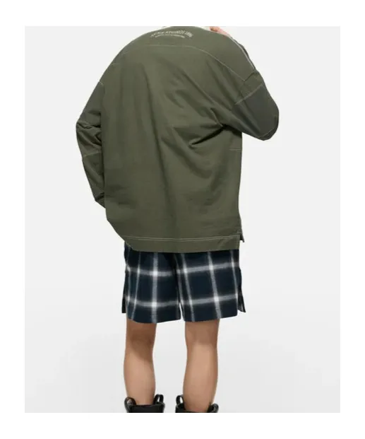Graphic Printed Long Sleeved Polo Shirt
