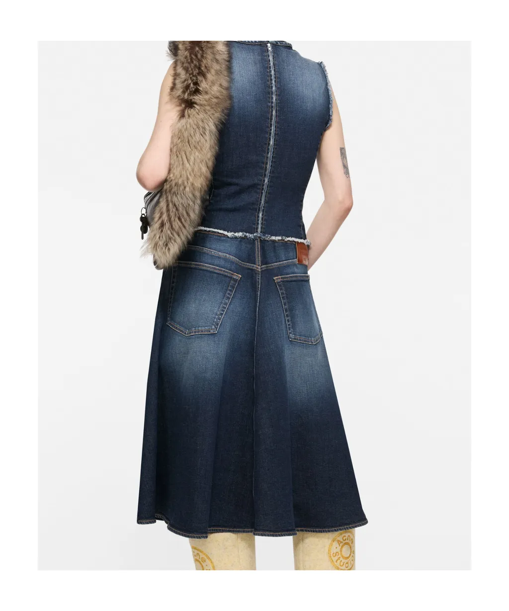 Frayed Denim Dress