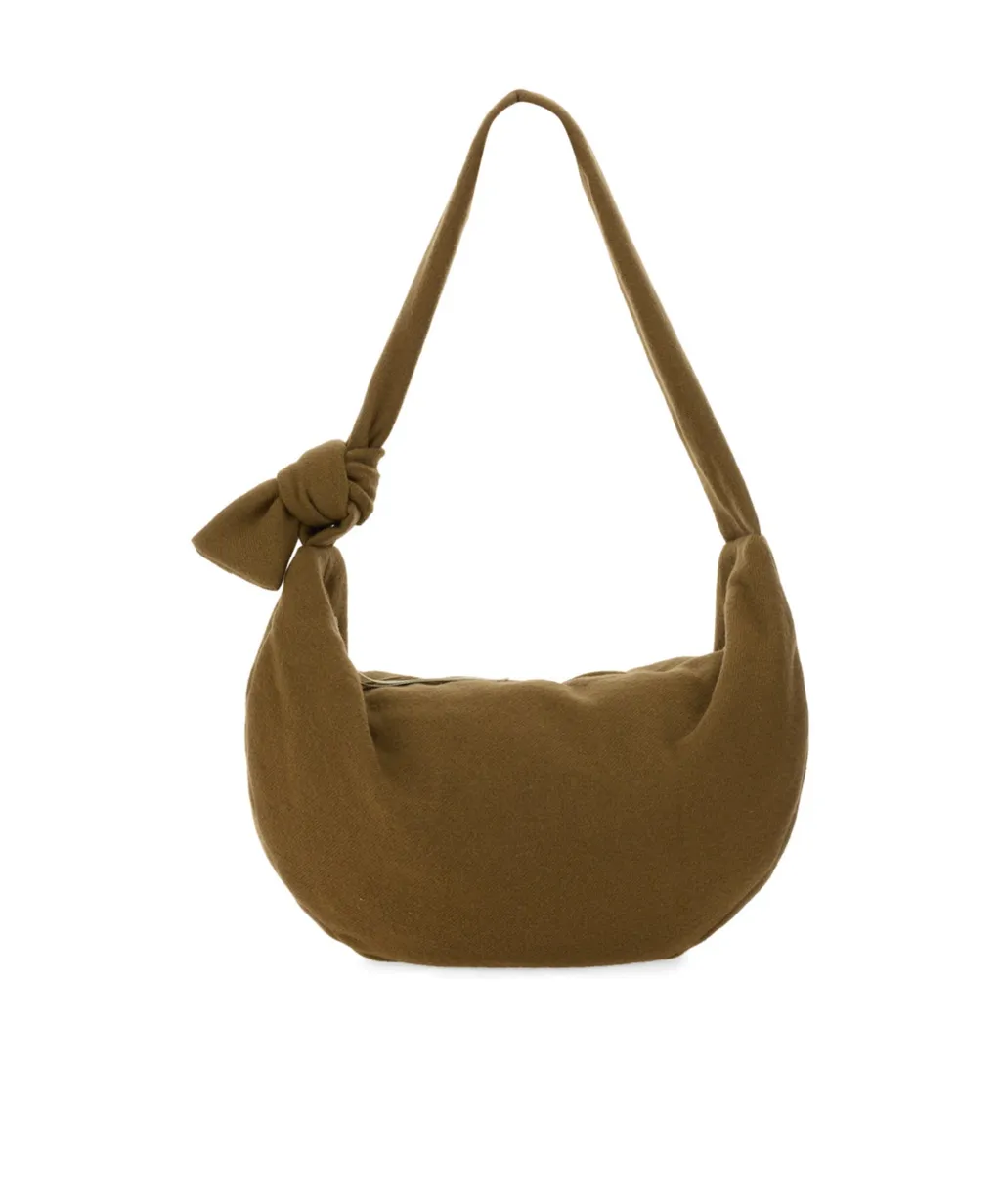Knot Detailed Zipped Shoulder Bag
