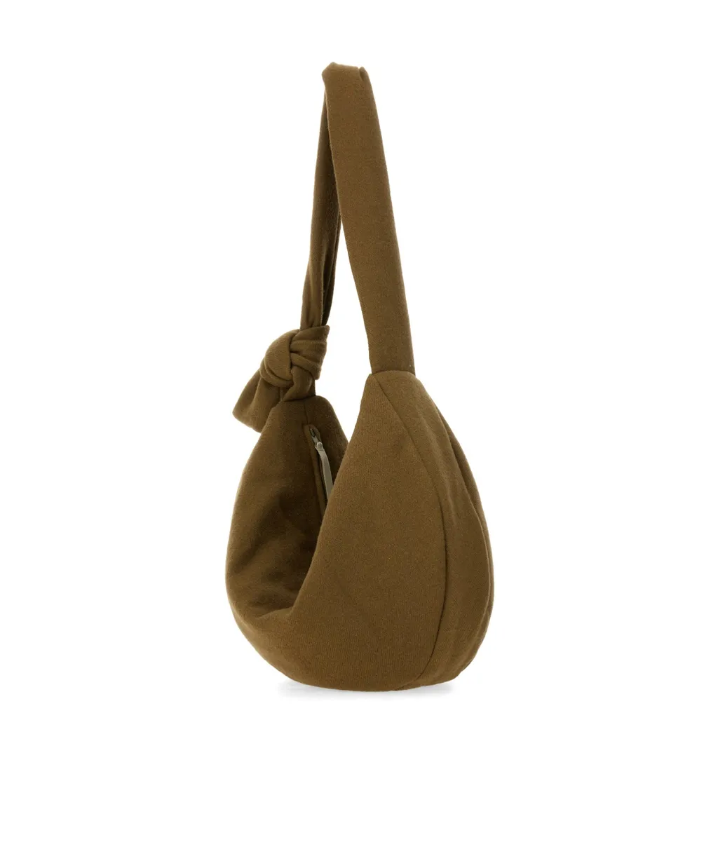 Knot Detailed Zipped Shoulder Bag