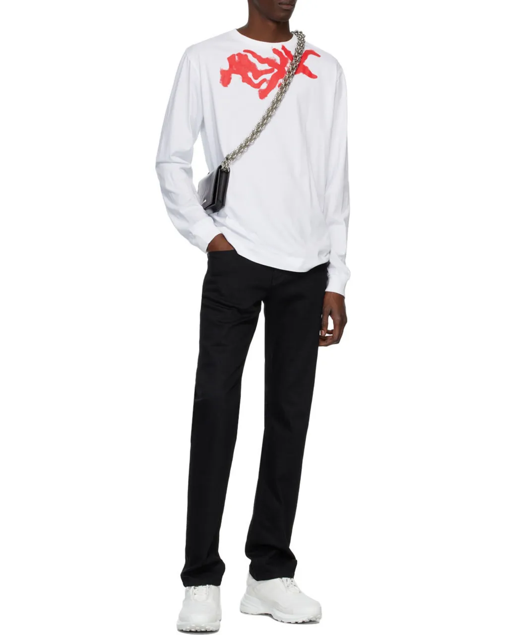 Spray-Logo Long-Sleeve T-Shirt