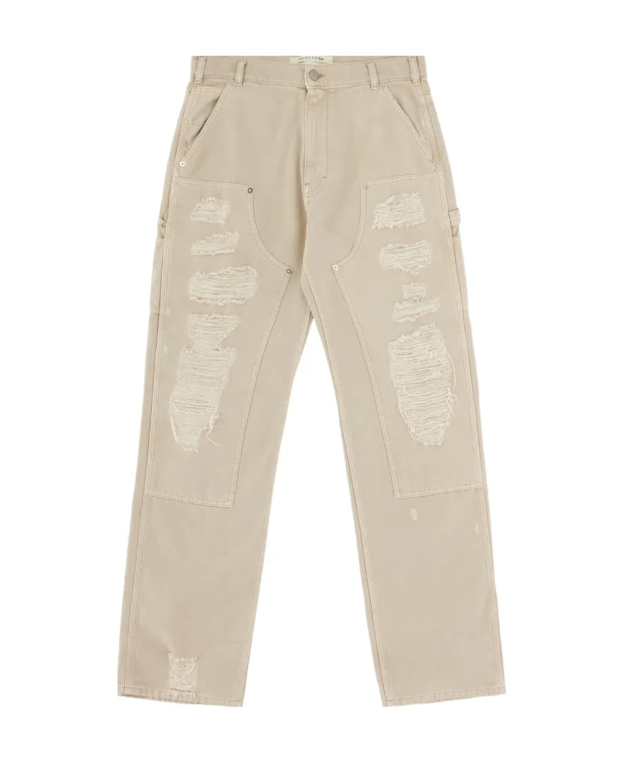 Destroyed Carpenter Mid-Rise Jeans