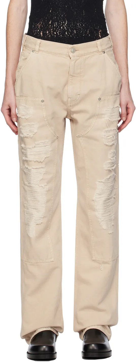 Destroyed Carpenter Mid-Rise Jeans