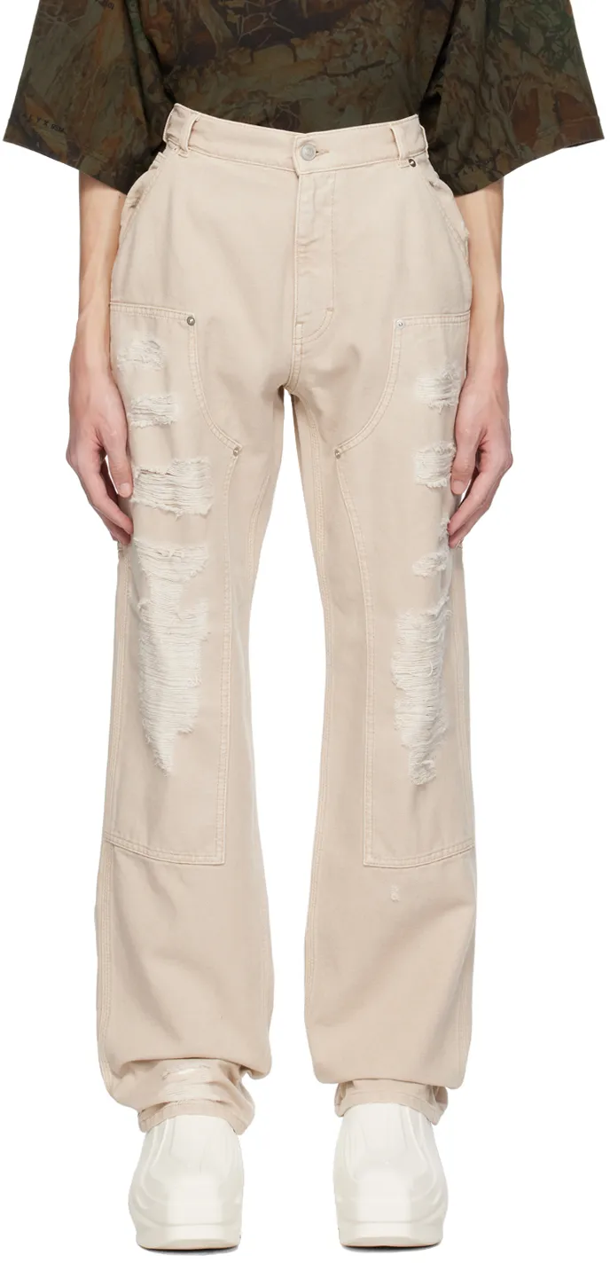 Destroyed Carpenter Mid-Rise Jeans