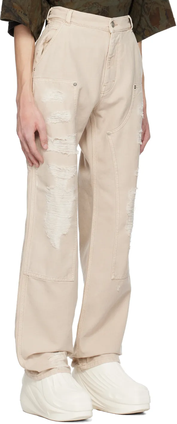Destroyed Carpenter Mid-Rise Jeans