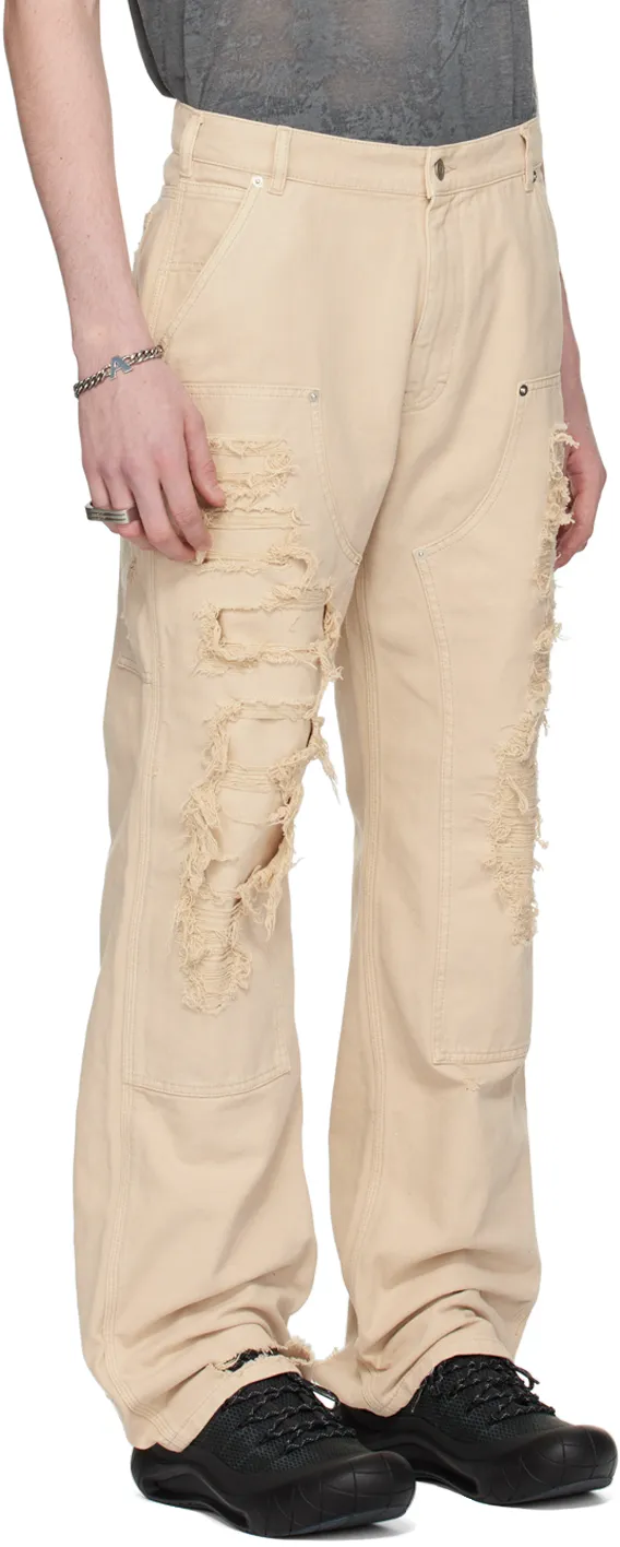 Destroyed Carpenter Mid-Rise Jeans