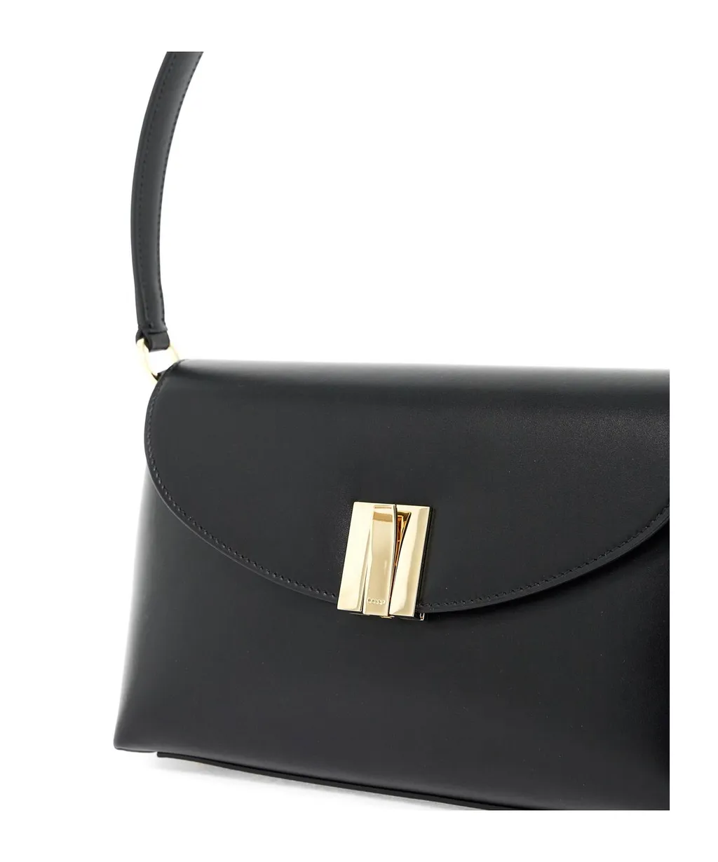 Logo Engraved Foldover-Top Shoulder Bag