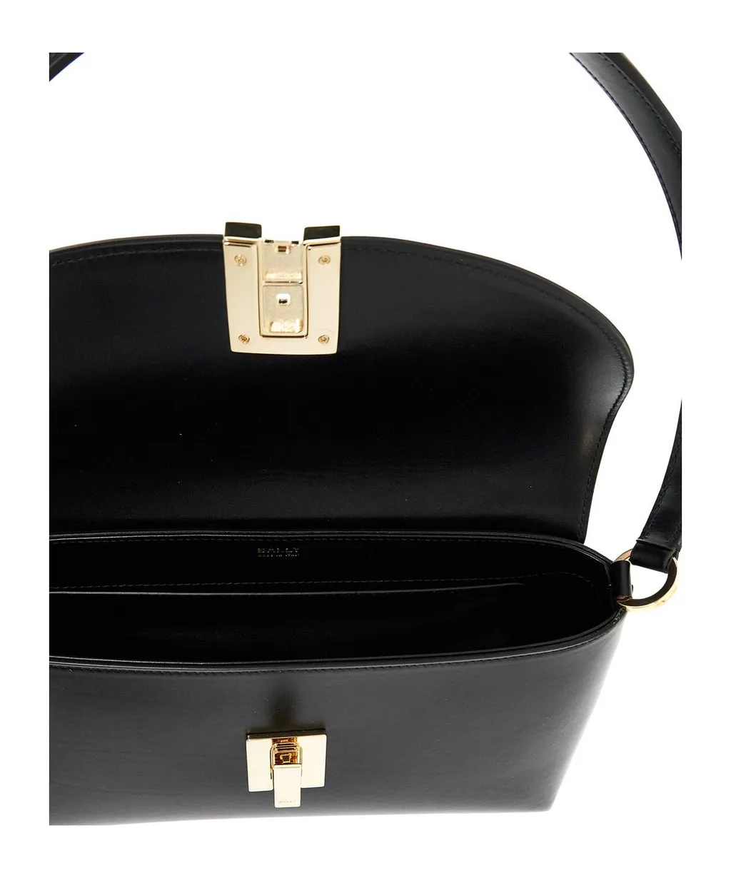 Logo Engraved Foldover-Top Shoulder Bag