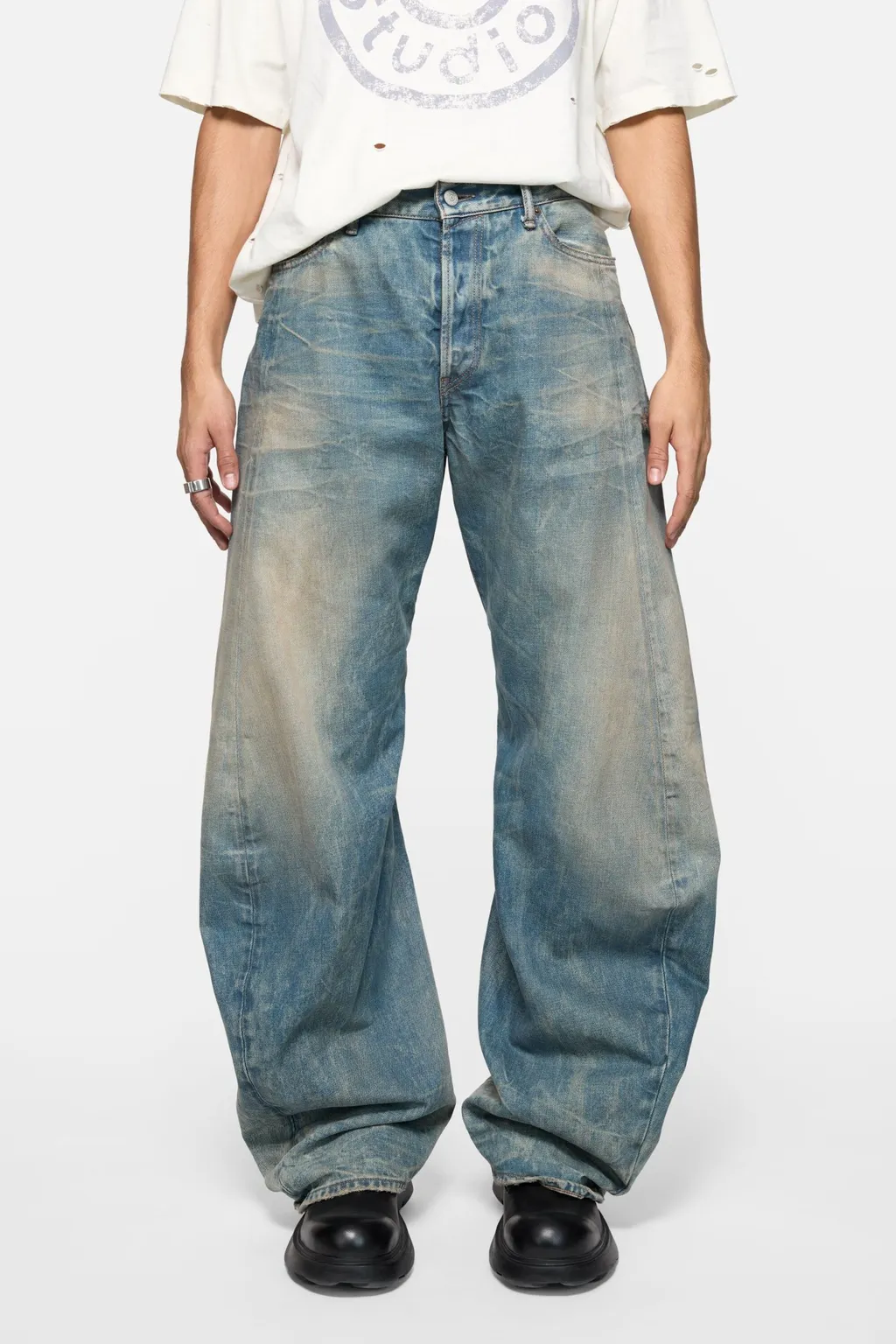Distressed Denim Trousers