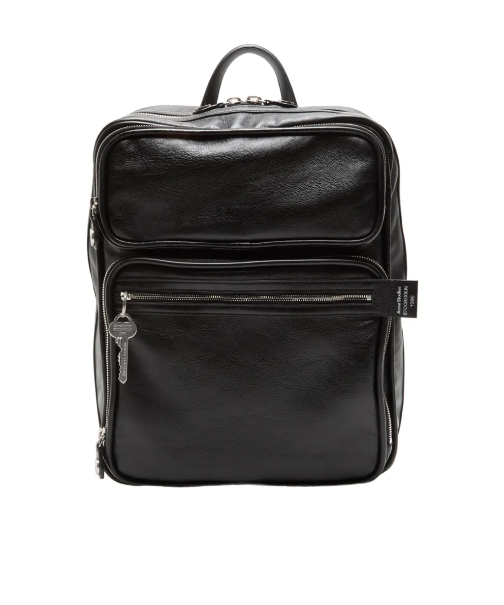 Leather Top-Handle Backpack