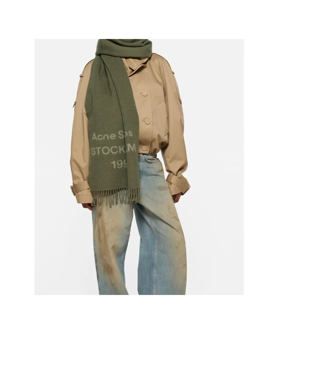 Logo-Embellished Wool Scarf