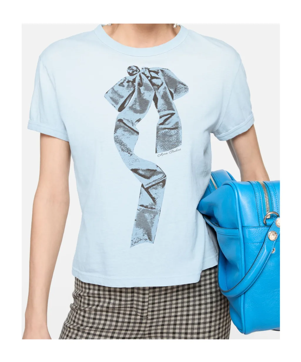 Ribbon-Print T-Shirt