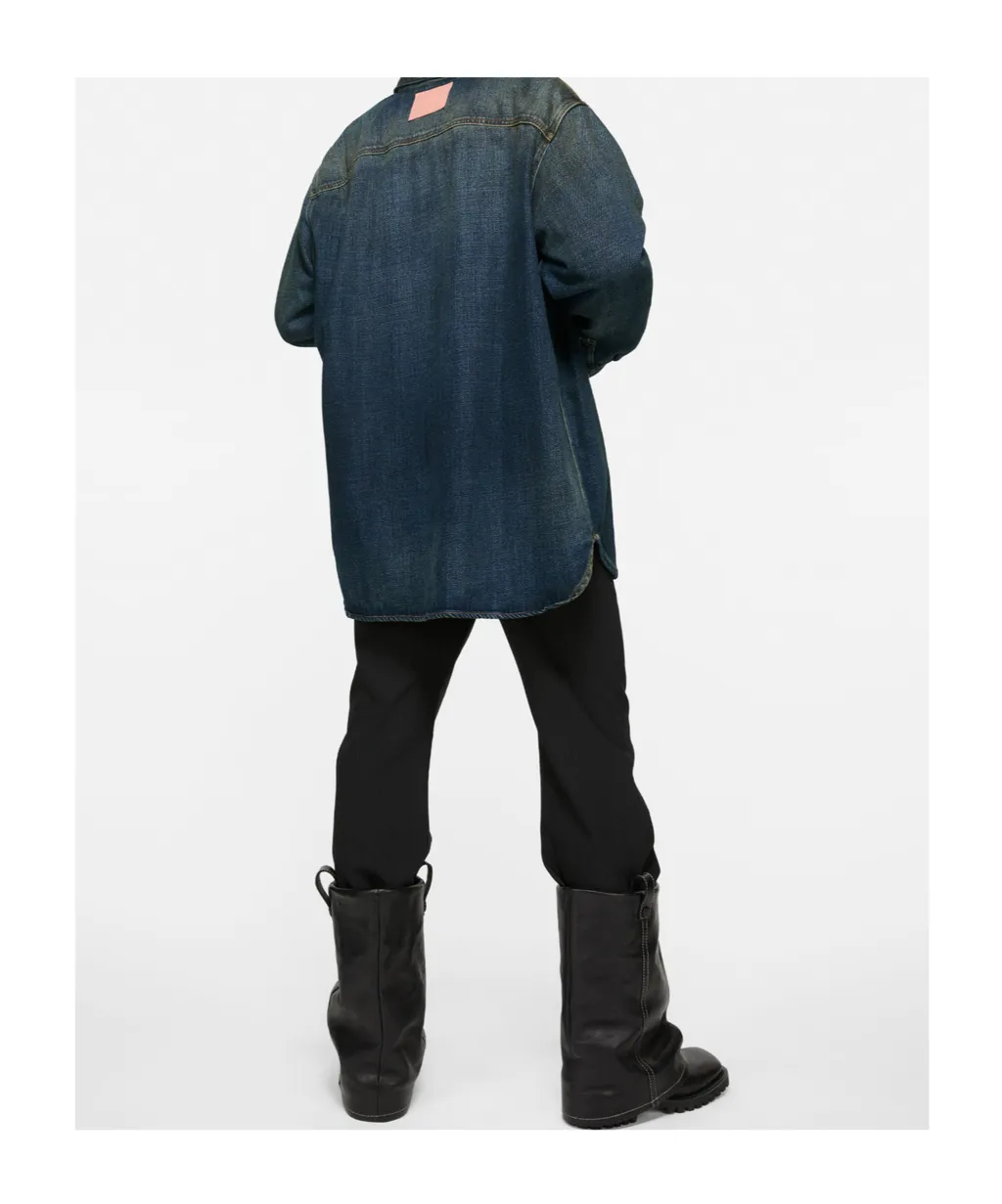 Double-Pocket Denim Shirt