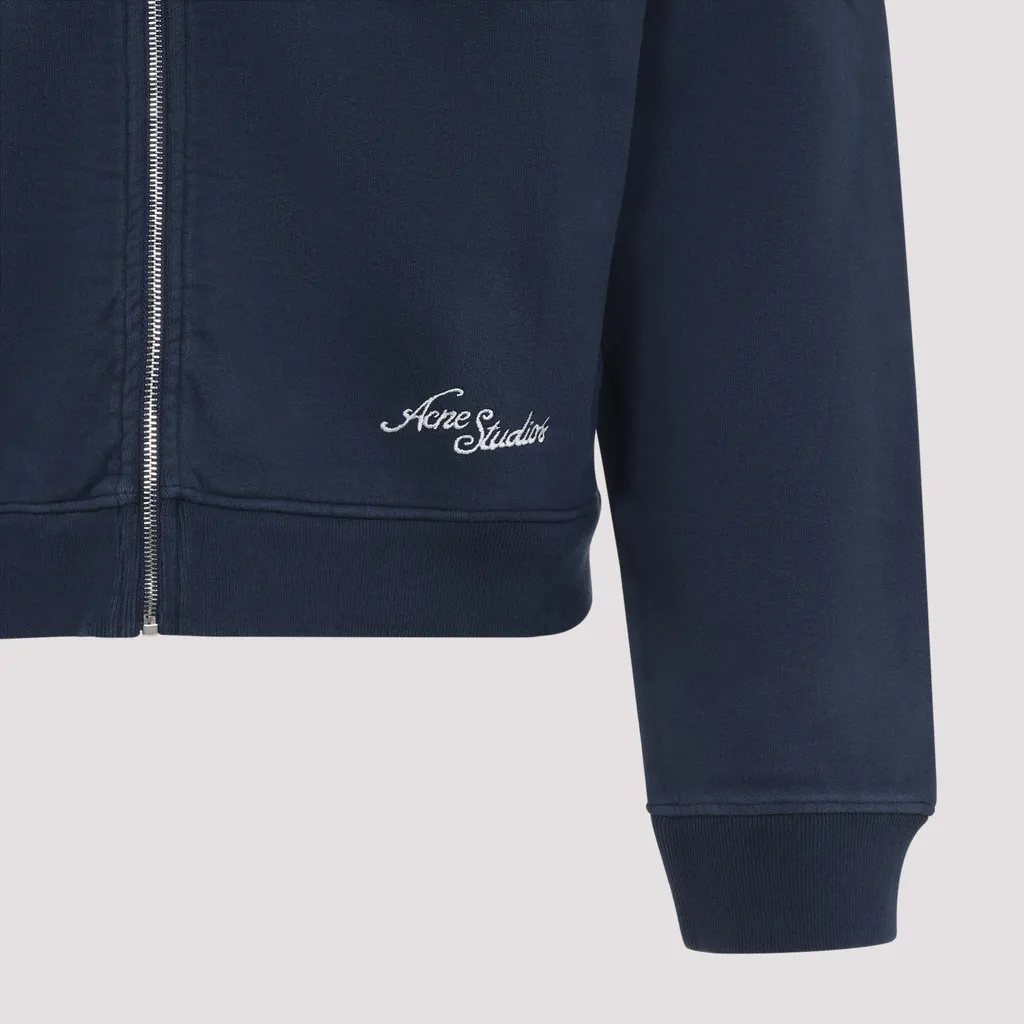 Logo-Embroidered Zip-Up Sweatshirt