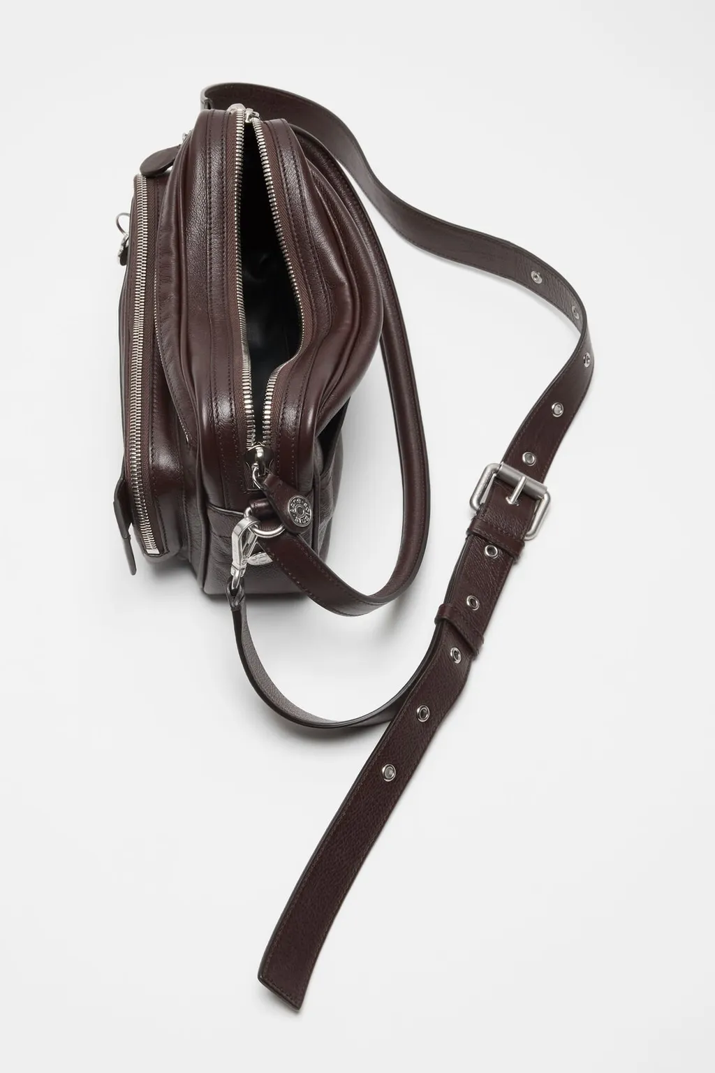 Camero Party Key-Charm Leather Shoulder Bag