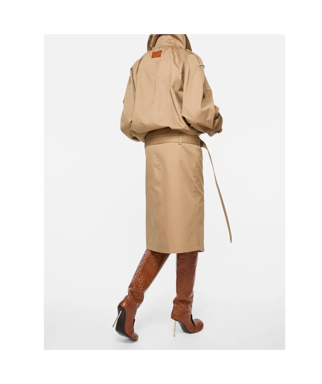 Belted Asymmetric Skirt