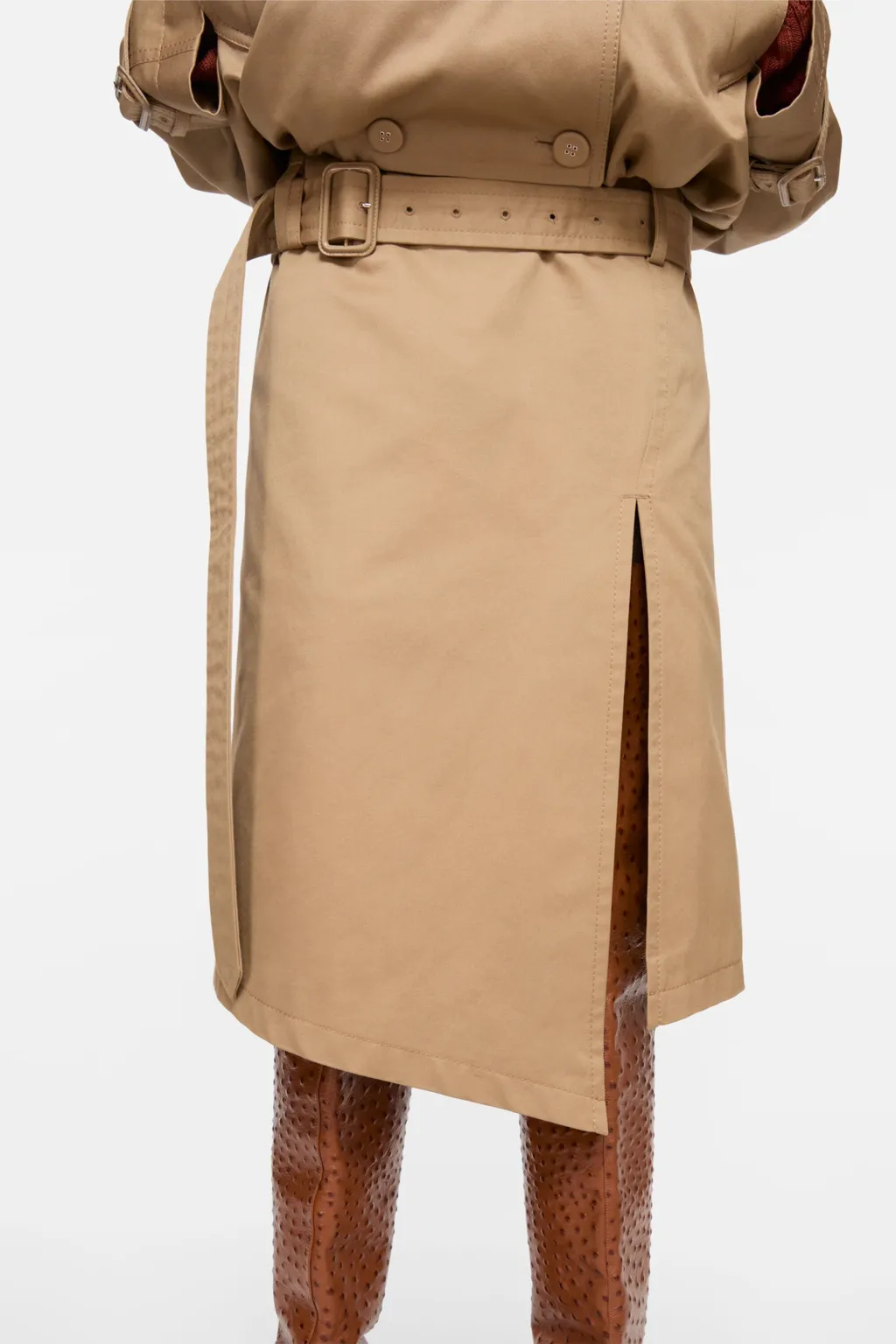 Belted Asymmetric Skirt