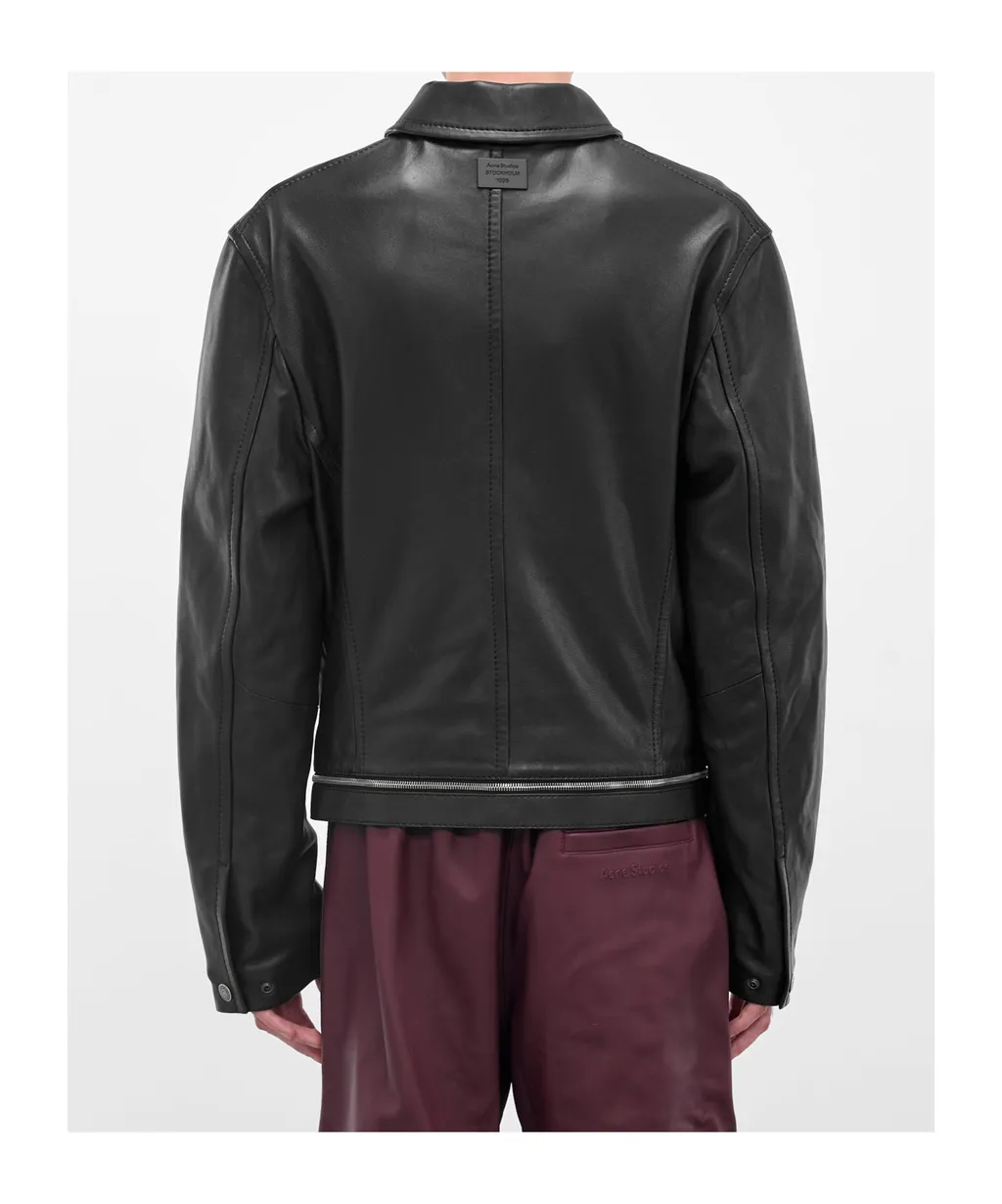 Long Sleeve Leather Jacket