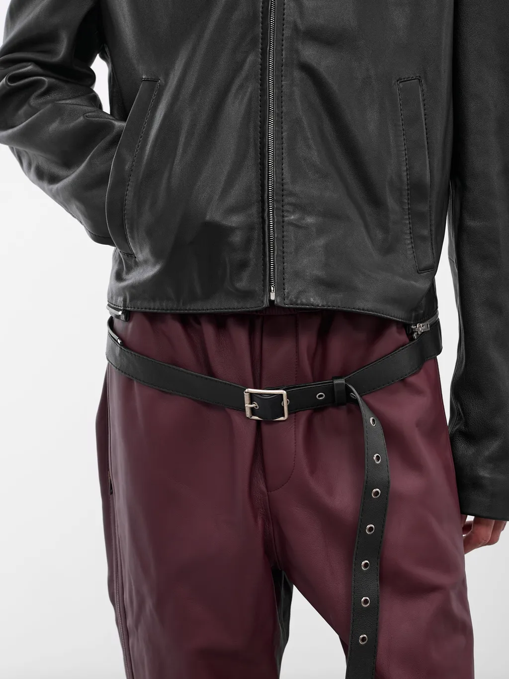 Long Sleeve Leather Jacket