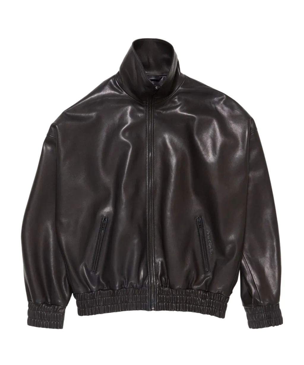 Zip-Up Leather Jacket