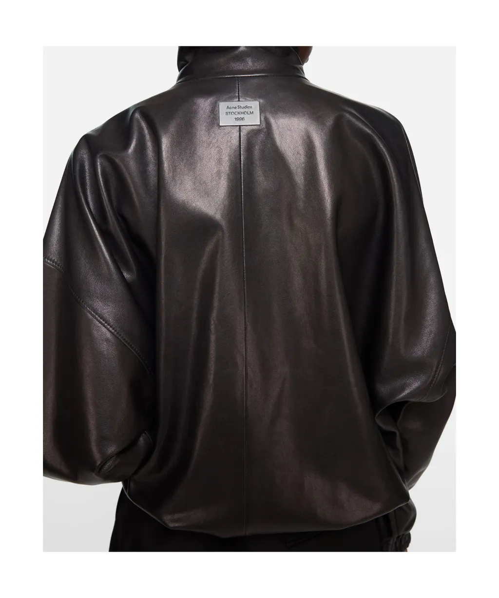 Zip-Up Leather Jacket