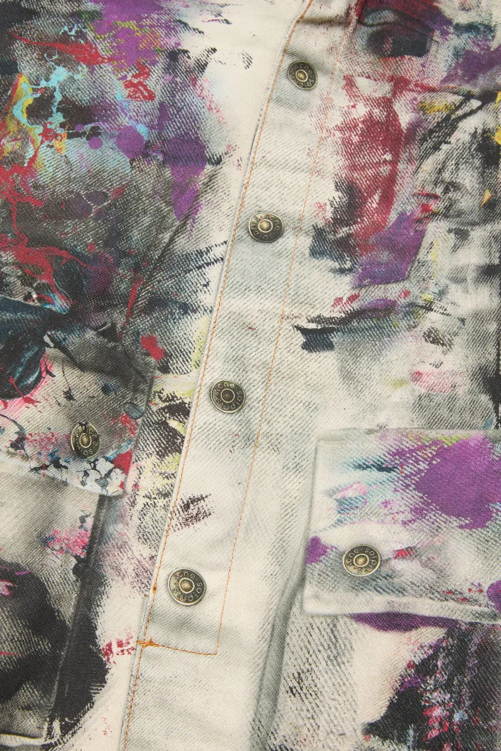 Paint-Splattered Denim Jacket