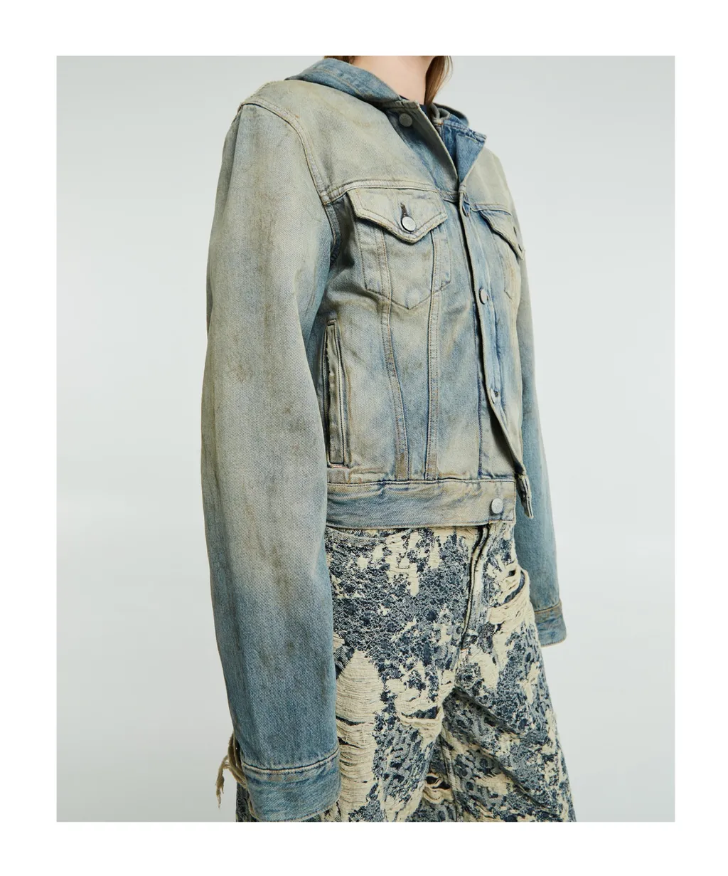 Hooded Denim Jacket