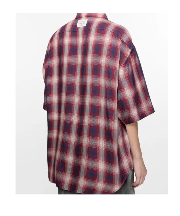 Checked Button-Up Shirt