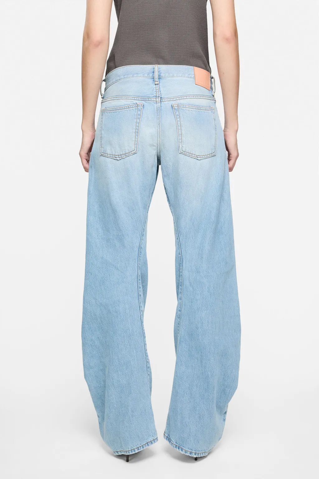 Denim Trousers With Belt Loops