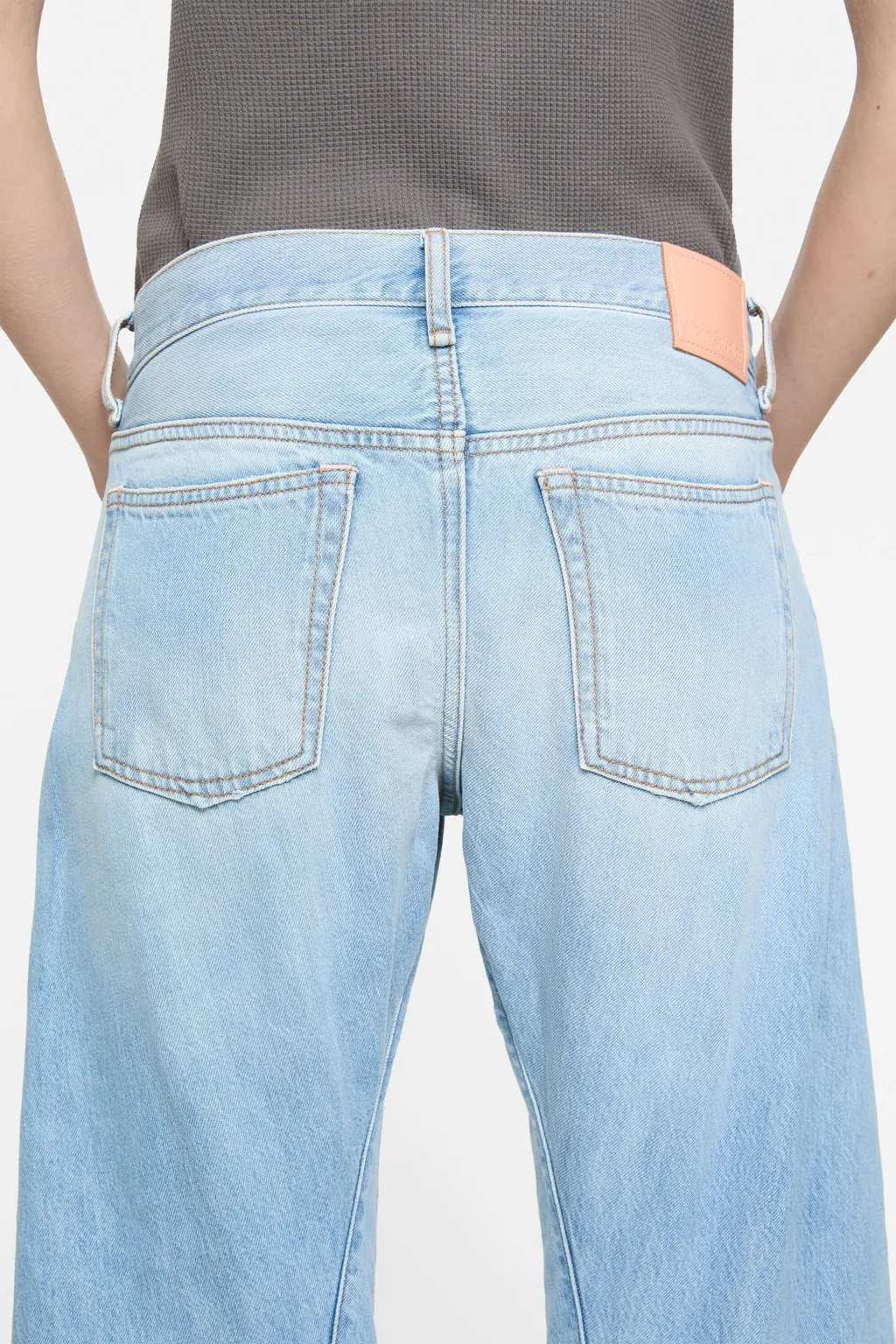 Denim Trousers With Belt Loops