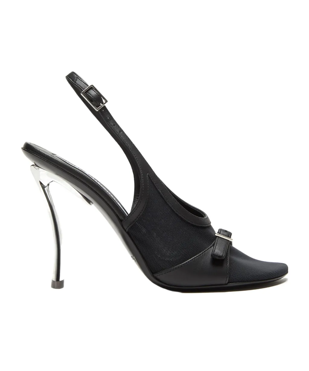 Mesh-Panelled Sandals