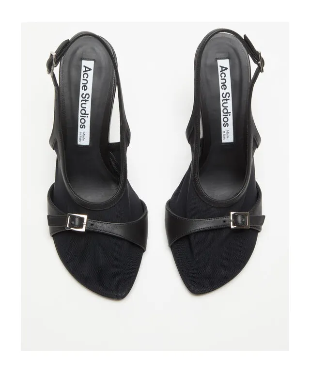 Mesh-Panelled Sandals