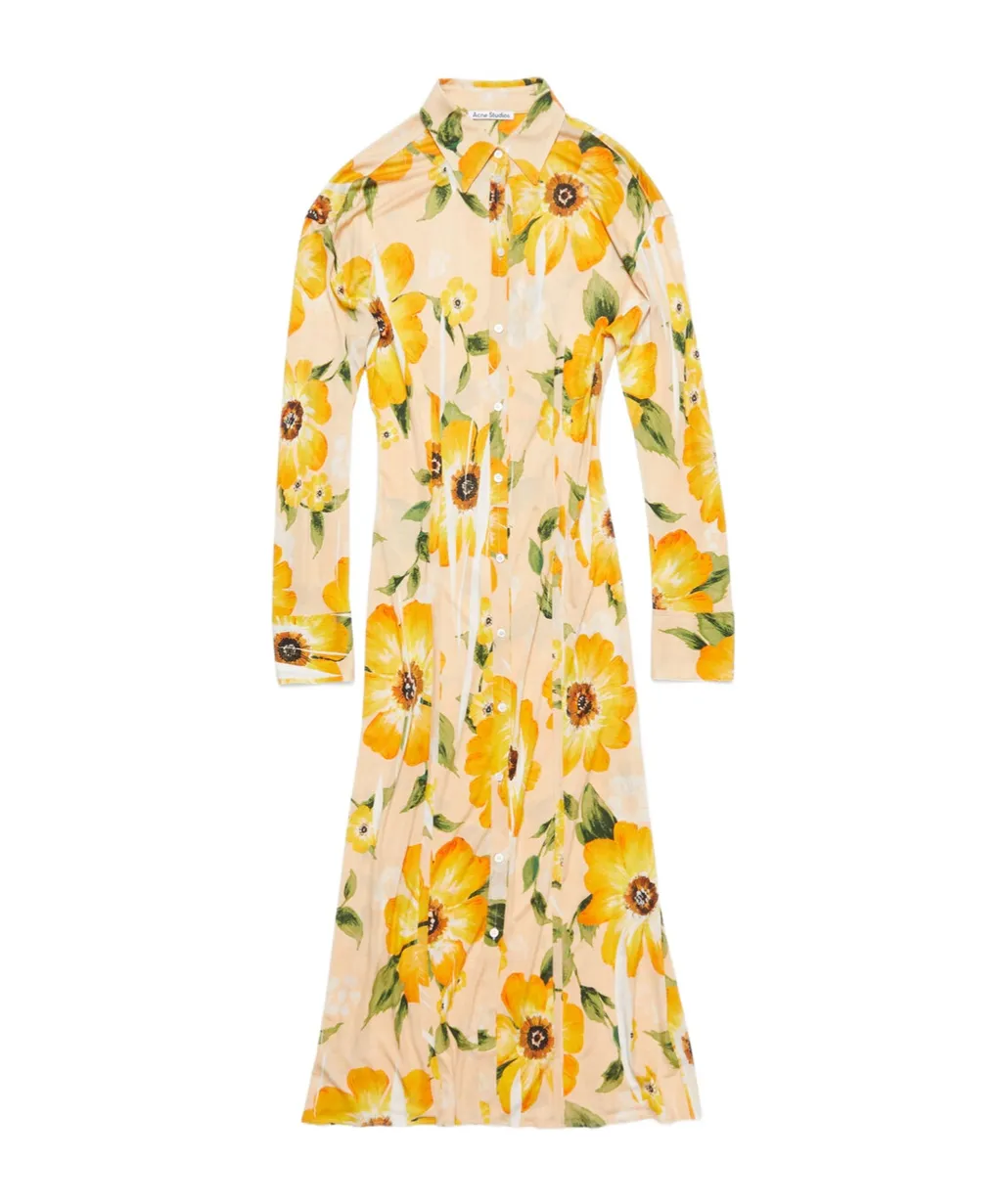 Floral-Print Midi Dress