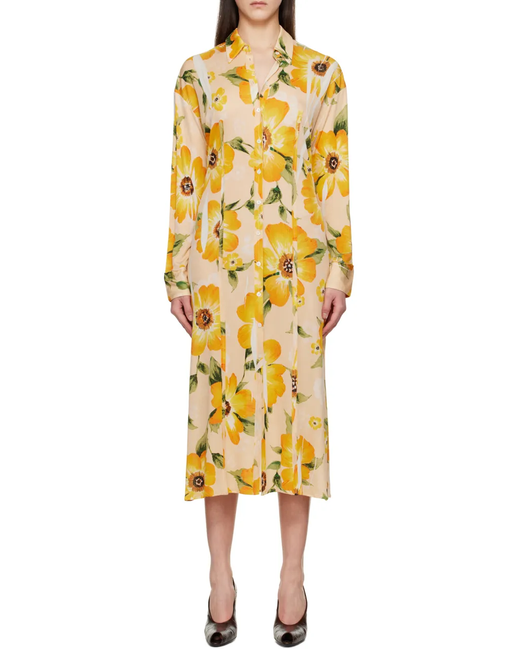 Floral-Print Midi Dress