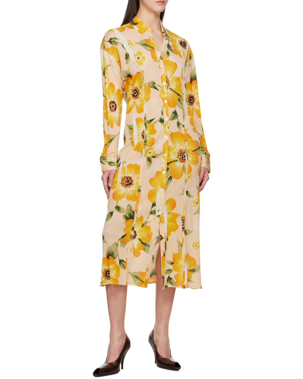 Floral-Print Midi Dress