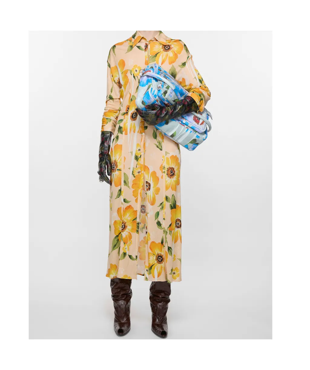 Floral-Print Midi Dress