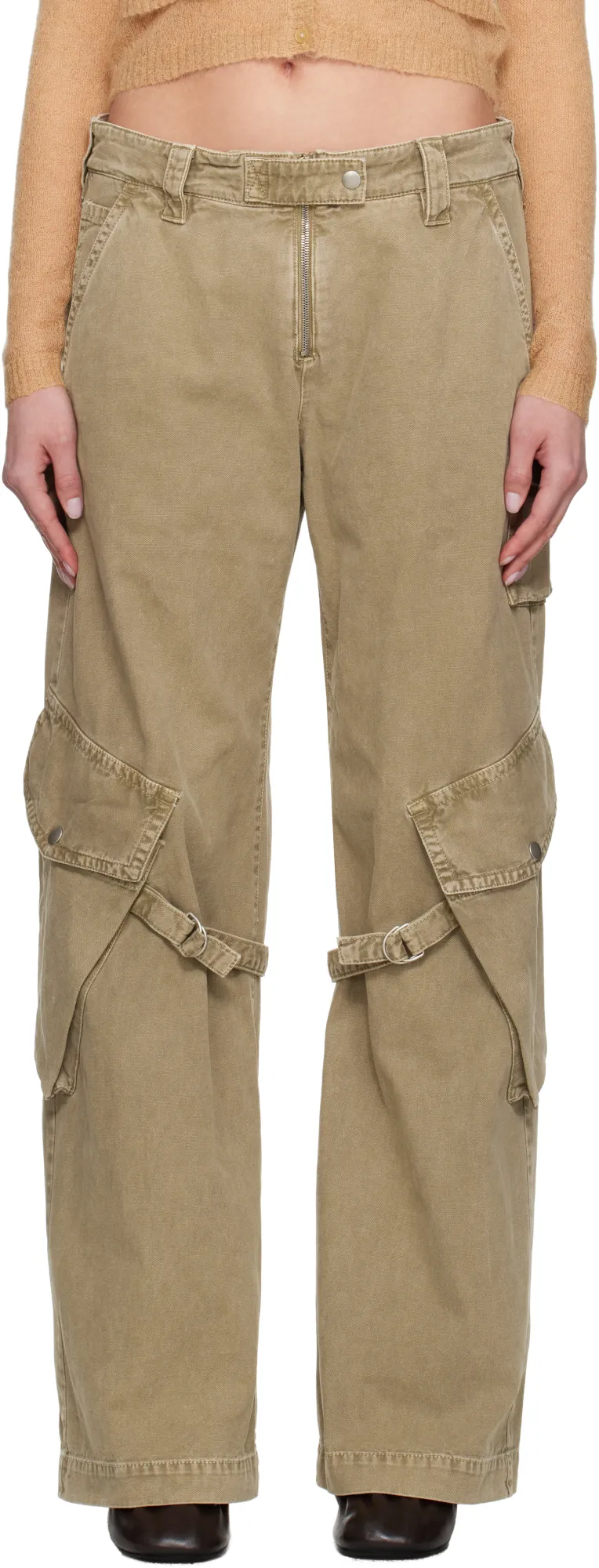 Strap-Detailed Cargo Trousers