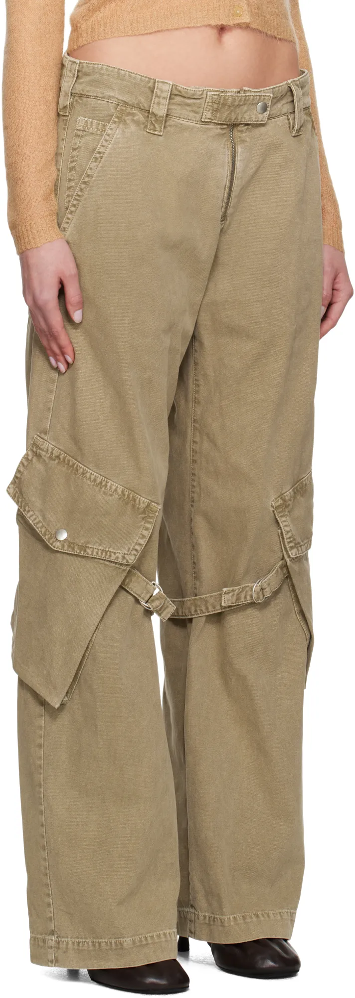 Strap-Detailed Cargo Trousers