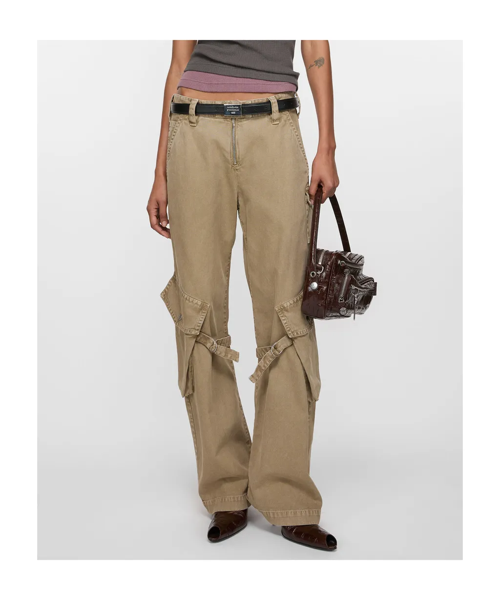 Strap-Detailed Cargo Trousers