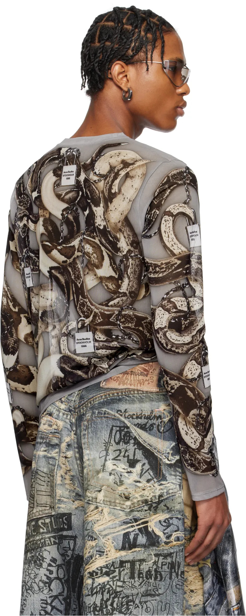Long-Sleeved Printed Top