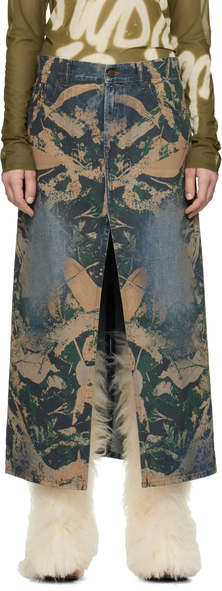 Denim Midi Skirt