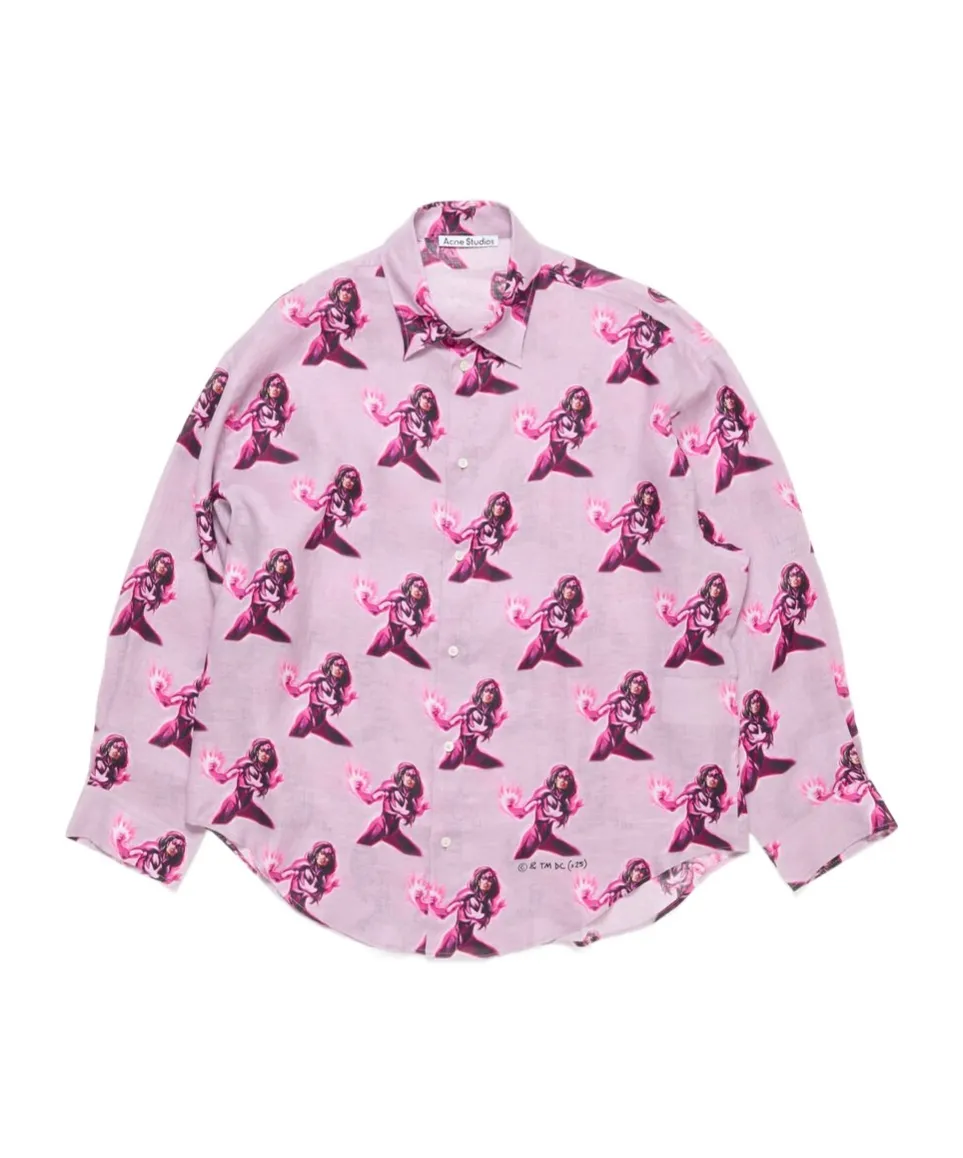 Printed Button-Up Shirt