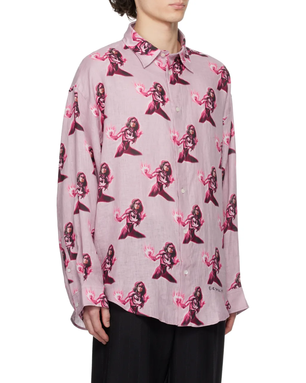 Printed Button-Up Shirt