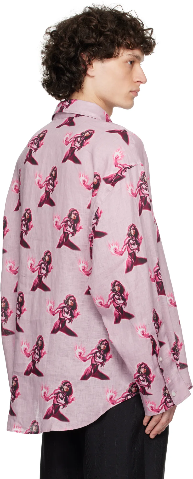 Printed Button-Up Shirt