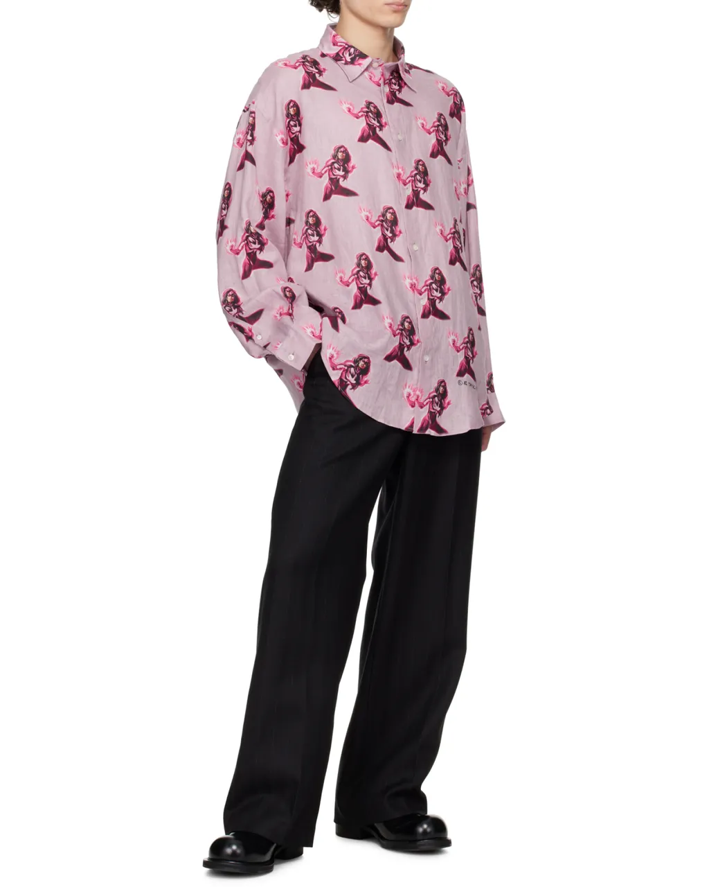 Printed Button-Up Shirt
